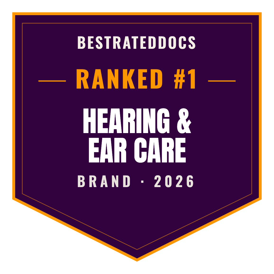 BestRatedDocs Top Brand 2026 — Hearing & Ear Care