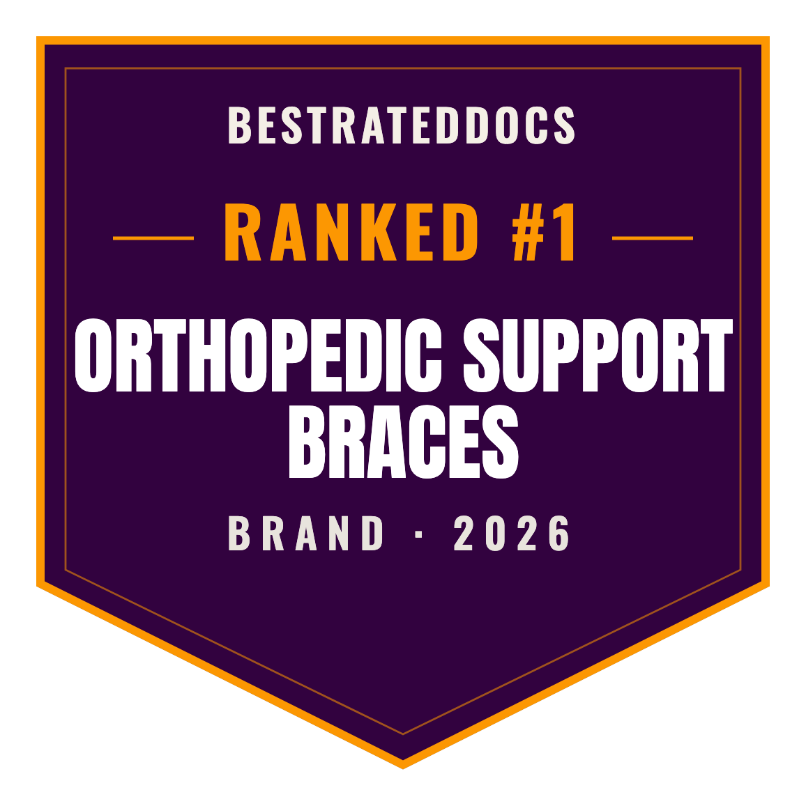 BestRatedDocs Top Brand 2026 — Orthopedic Support Braces