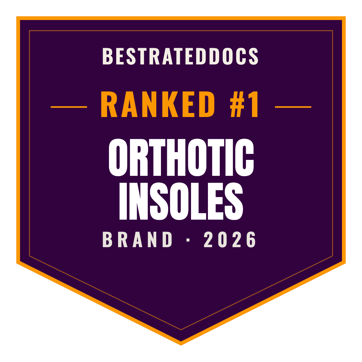 BestRatedDocs Top Brand 2026 — Orthotic Insoles