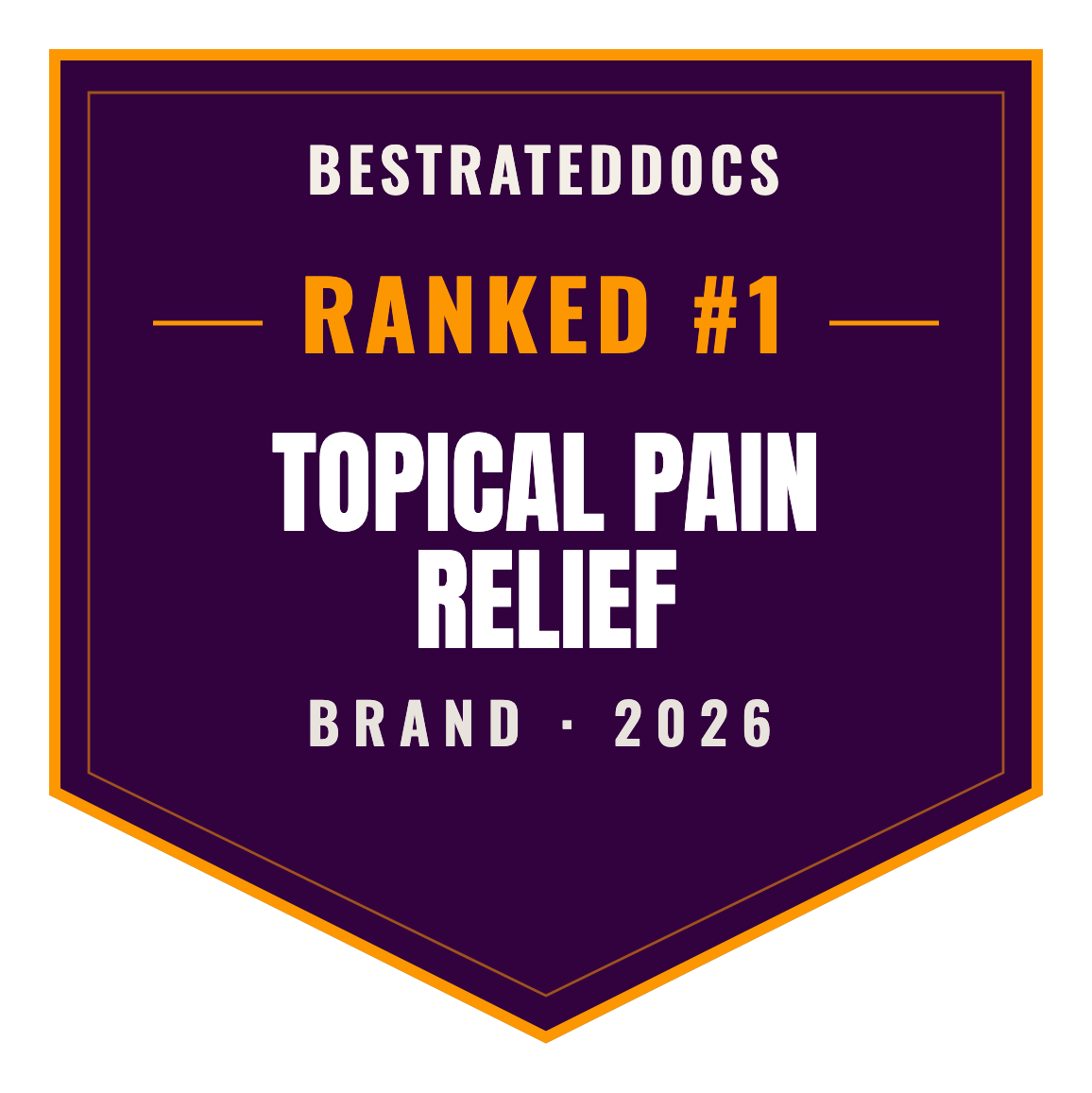 BestRatedDocs Top Brand 2026 — Topical Pain Relief
